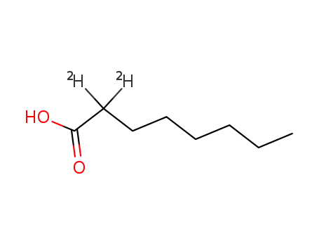 Molecular Structure of 64118-36-1 (Octanoic-2,2-d2 acid)