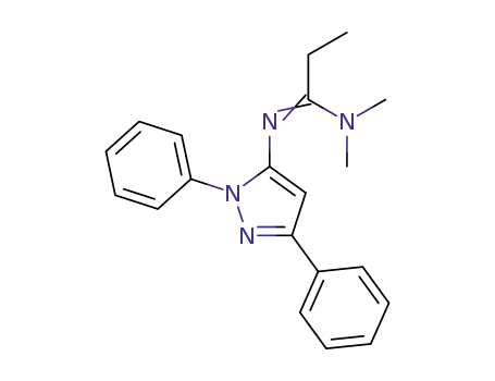 Molecular Structure of 1257533-52-0 (N'-(1,3-diphenyl-1H-pyrazol-5-yl)-N,N-dimethylpropanimidamide)