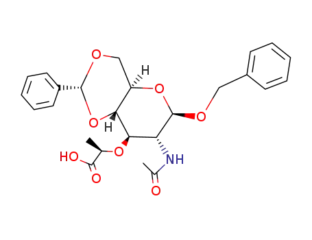 Molecular Structure of 19229-57-3 (AC-ALPHA-BENZYL-4,6-O-BENZYLIDENE-MURAMIC ACID)