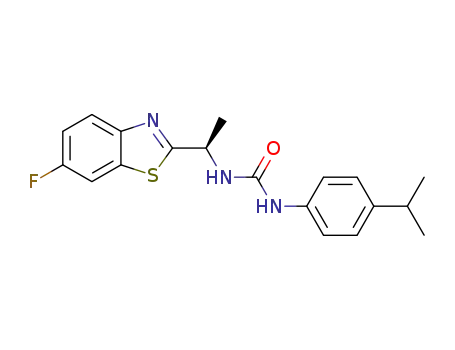 1-(4-isopropylphenyl)-3-[(1R)-1-(6-fluoro-1,3-benzothiazol-2-yl)ethyl]urea