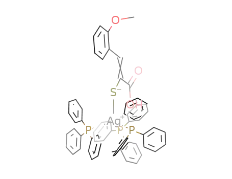 Ag(P(C<sub>6</sub>H<sub>5</sub>)3)3(C<sub>6</sub>H<sub>4</sub>OCH<sub>3</sub>CHCSCO<sub>2</sub>H)