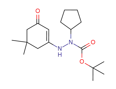 tert-butyl 1-cyclopentyl-2-(5,5-dimethyl-3-oxocyclohex-1-enyl)-hydrazinecarboxylate