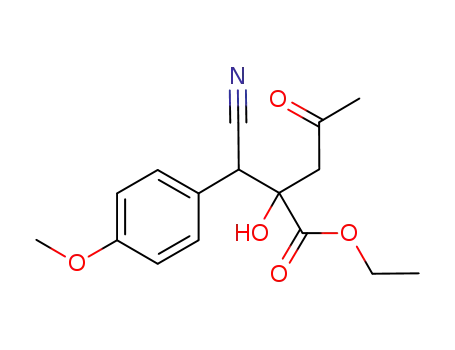 ethyl 2-(cyano(4-methoxyphenyl)methyl)-2-hydroxy-4-oxopentanoate
