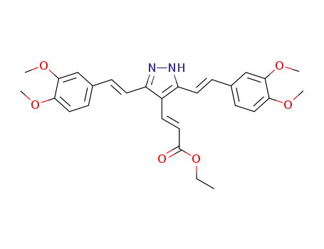 ethyl (E,E,E)-3-(3,5-bis(3,4-dimethoxystyryl)-1H-pyrazol-4-yl)acrylate