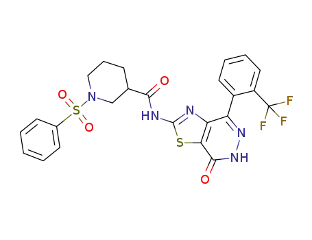 C<sub>24</sub>H<sub>20</sub>F<sub>3</sub>N<sub>5</sub>O<sub>4</sub>S<sub>2</sub>