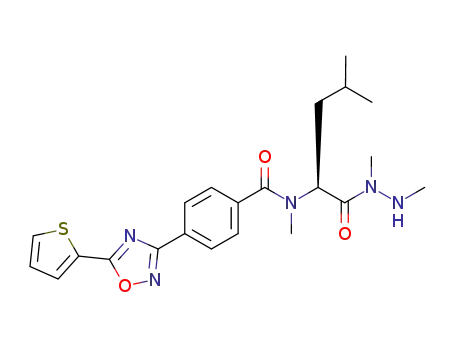 N-{4-[5-(2-thienyl)-1,2,4-oxadiazol-3-yl]benzoyl}-N-methylleucine 1,2-dimethylhydrazide