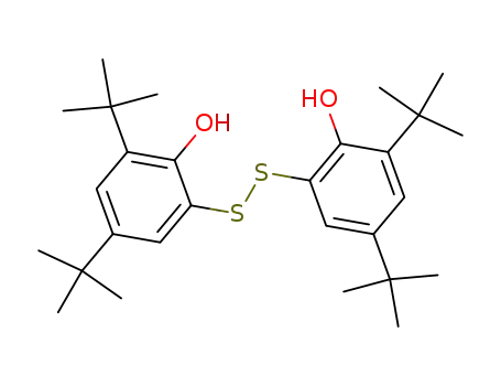 Molecular Structure of 64953-47-5 (Phenol, 2,2'-dithiobis[4,6-bis(1,1-dimethylethyl)-)