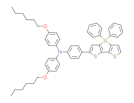 5-[N,N-bis(4-hexyloxyphenylamino)phenyl]-3,3'-diphenylsilylene-2,2'-bithiophene