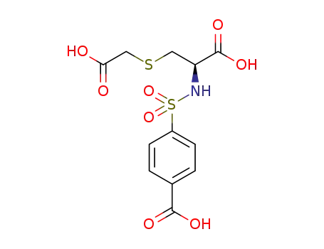 Molecular Structure of 1336899-18-3 (N-(4-carboxyphenylsulfonyl)-S-carboxymethyl-L-cysteine)