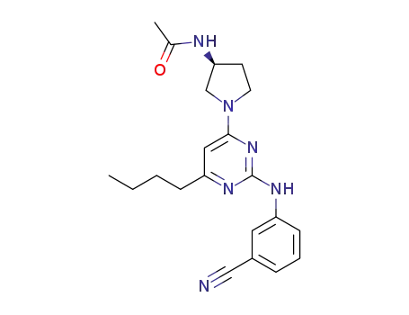 (S)-N-{1-[6-butyl-2-(3-cyanophenylamino)pyrimidin-4-yl]pyrrolidin-3-yl}acetamide