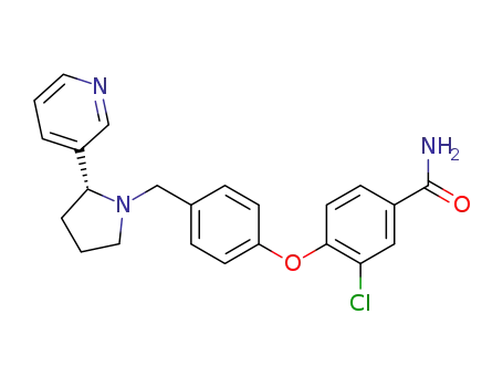 3-chloro-4-[4-[ [ (2R)-2-(3-pyridyl)pyrrolidin-1-yl]methyl]phenoxy]benzamide