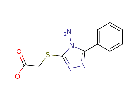 Molecular Structure of 114402-22-1 ([(4-AMINO-5-PHENYL-4H-1,2,4-TRIAZOL-3-YL)SULFANYL]ACETIC ACID)