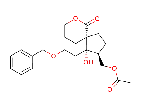 (1S,2S,5S)-2-acetoxymethyl-1-(2-(benzyloxy)ethyl)-1-hydroxy-6-oxo-7-oxaspiro[4.5]decane