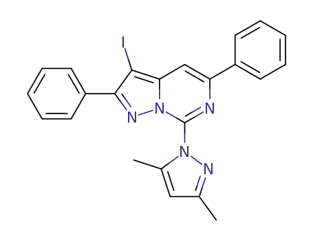 7-(3,5-dimethyl-1H-pyrazol-1-yl)-3-iodo-2,5-diphenylpyrazolo[1,5-c]pyrimidine