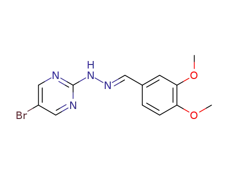 (E)-2-(3,4-dimethoxybenzylidene)-1-(5-bromopyrimidin-2-yl)hydrazine