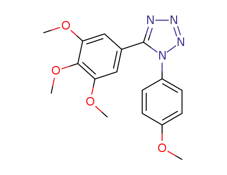 Molecular Structure of 1352545-35-7 (5-(3,4,5-trimethoxyphenyl)-1-(4-methoxyphenyl)-1H-tetrazole)
