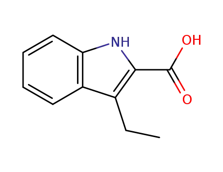 Molecular Structure of 92287-88-2 (3-ETHYL-1H-INDOLE-2-CARBOXYLIC ACID)