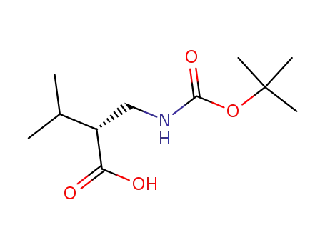 Molecular Structure of 191664-14-9 (Boc-(R)-2-(aMinoMethyl)-3-Methylbutanoic acid)