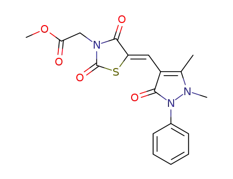 methyl (Z)-2-{5-[(1,2-dihydro-1,5-dimethyl-3-oxo-2-phenyl-3H-pyrazol-4-yl)methylene]-2,4-dioxo-3-thiazolidine}acetate
