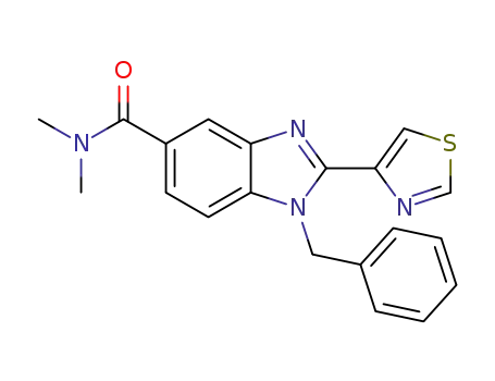 1-benzyl-N,N-dimethyl-2-(thiazol-4-yl)-1H-benzoimidazole-5-carboxamide