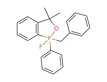 Molecular Structure of 1334027-00-7 (1-benzyl-1-fluoro-1-phenyl-3,3-dimethyl-3H-2,1-benzoxaphosphole)