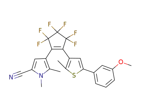 1-(2-cyano-1,5-dimethyl-4-pyrryl)-2-[2-methyl-5-(3-methoxyphenyl)-3-thienyl]perfluorocyclopentene