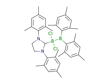 (C<sub>6</sub>H<sub>2</sub>(CH<sub>3</sub>)3)2N<sub>2</sub>C<sub>3</sub>H<sub>4</sub>BCl<sub>2</sub>B(C<sub>6</sub>H<sub>2</sub>(CH<sub>3</sub>)3)2