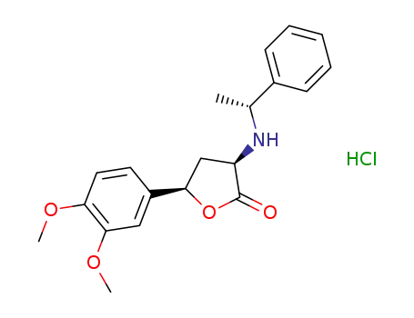(3R,5R)-5-(3'',4''-dimethoxyphenyl)-3-((R)-1-phenylethylamino)-dihydrofuran-2(3H)-one hydrochloride