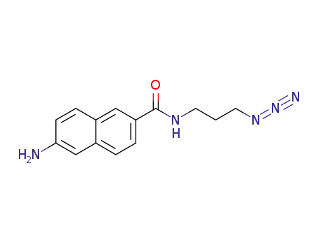 Molecular Structure of 1310048-45-3 (6-amino-N-(3-azidopropyl)-2-naphthamide)