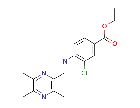 Molecular Structure of 947243-96-1 (ethyl 3-chloro-4-{[(3,5,6-trimethylpyrazin-2-yl)methyl]amino}benzoate)