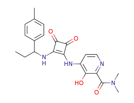 4-(3,4-dioxo-2-(1-P-tolylpropylamino)cyclobut-1-enylamino)-3-hydroxy-N,N-dimethylpicolinamide
