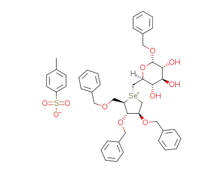 benzyl 6-deoxy-6-[2,3,5-tri-O-benzyl-1,4-dideoxy-(R)-epi-seleniumylidene-D-arabinitol]-β-D-glycopyranoside-p-toluenesulfonate
