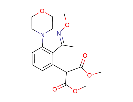 dimethyl 2-(2-((E)-1-methoxyiminoethyl)-3-morpholinophenyl)malonate