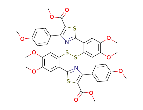 4,4',5,5'-tetramethoxy-{2,2'-di-[5-methoxycarbonyl-4-(4-methoxyphenyl)-2-thiazolyl]}-diphenyl disulfide