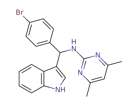 N-[(1H-indole-3-yl)(4-bromophenyl)methyl]-4,6-dimethylpyrimidine-2-amine