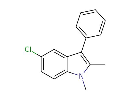 Molecular Structure of 61911-05-5 (1H-Indole, 5-chloro-1,2-dimethyl-3-phenyl-)