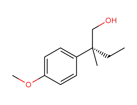 Molecular Structure of 1301717-26-9 ((R)-2-(4-methoxyphenyl)-2-methylbutan-1-ol)