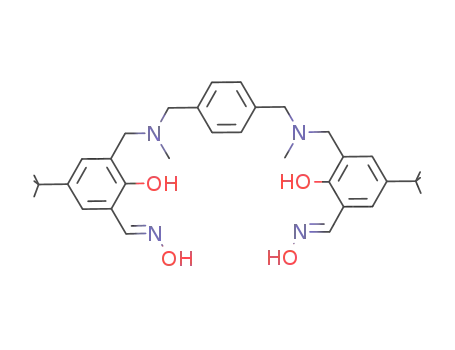 (1E,1'E)-5-tert-butyl-3-(((4-(((5-tert-butyl-2-hydroxy-3-((E)-(hydroxyimino)methyl)benzyl)(methyl)amino)methyl)benzyl)(methyl)amino)methyl)-2-hydroxybenzaldehyde oxime