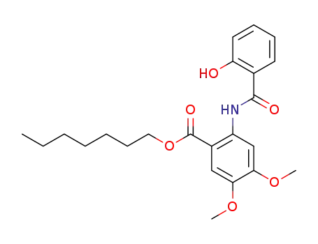 heptyl 2-(2-hydroxybenzamido)-4,5-dimethoxybenzoate
