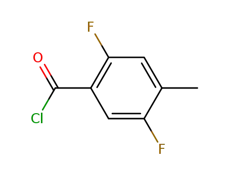 Molecular Structure of 103877-56-1 (2,5-DIFLUORO-4-METHYL-BENZOYLCHLORIDE)