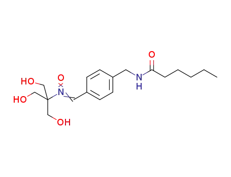 Molecular Structure of 1354638-41-7 (α-(4-hexanamidomethyl)phenyl-N-(2-hydroxymethyl-1,3-dihydroxy-2-propyl)nitrone)