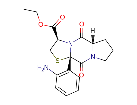 (3R,5aS,10aS)-3-ethyloxycarbonyl-10a-(2'-amino)-phenyl-5,10-dioxooctahydro-5H-pyrrolo[1,2-a][1,3]thiazolo[3,2-d]pyrazine