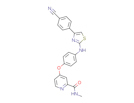 N-methyl-4-(4-(4-(4-cyanophenyl)thiazol-2-ylamino)phenoxy)picolinamide