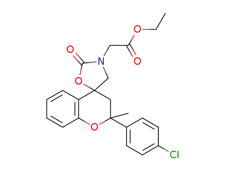 ethyl [2-(4-chlorophenyl)-2-methyl-2'-oxo-2,3-dihydro-3'H-spiro[chromene-4,5'-[1,3]oxazolidin]-3'-yl]acetate