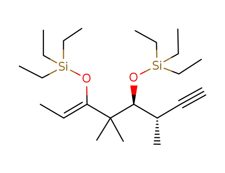 Molecular Structure of 918410-21-6 (4,8-Dioxa-3,9-disilaundecane,
3,3,9,9-tetraethyl-5-ethylidene-6,6-dimethyl-7-[(1S)-1-methyl-2-propyn-1
-yl]-, (5Z,7S)-)
