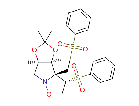 (3S,3aS,4S,5R)-3-phenylsulfonyl-3a-phenylsulfonylmethyl-4,5-isopropylidenedioxy-hexahydropyrrolo[1,2-b]isoxazole