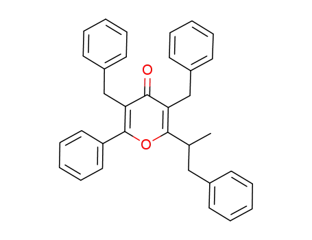 3,5-dibenzyl-2-phenyl-6-(2-(1-phenyl)propyl)-4H-pyran-4-one