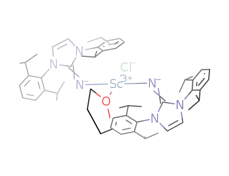 Molecular Structure of 1380424-86-1 ([(1,3-bis(2,6-diisopropylphenyl)imidazolin-2-iminato)2ScCl(THF)])