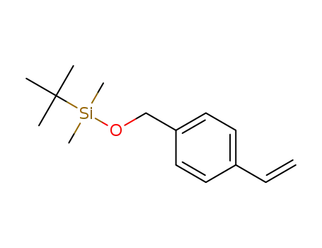 Molecular Structure of 149636-62-4 (O-(tert-butyl)dimethylsilyl(4-vinylphenyl)methanol)