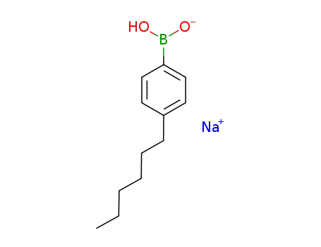 Molecular Structure of 1221909-94-9 (4-(n-hexyl)phenylboronic acid sodium salt)